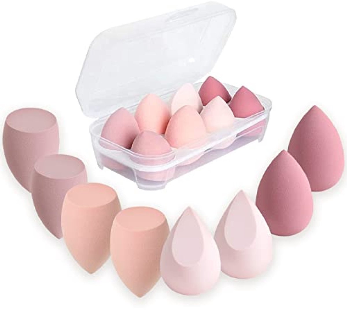 Make-up Sponzen Set - 8 Stuks Beauty Blenders - Verschillende Vormen en Kleuren - Latexvrij - voor Foundation, Poeder en Concealer