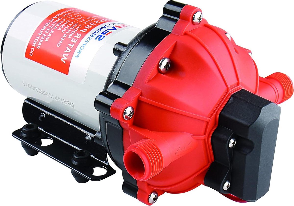 Waterdrukpomp 12V - Automatische pomp - Waterdruk Verhoging - Zelfaanzuigend droogloopbeveiliging - 15L/min 4.2 bar - Grijs