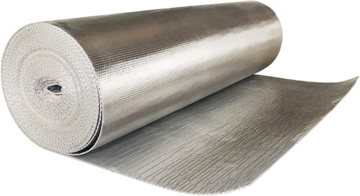 Radiatorisolatie Folie - Warmte reflecterende isolatie - Energie besparen - Dubbele aluminium laag - 1 x 2M - Zilver