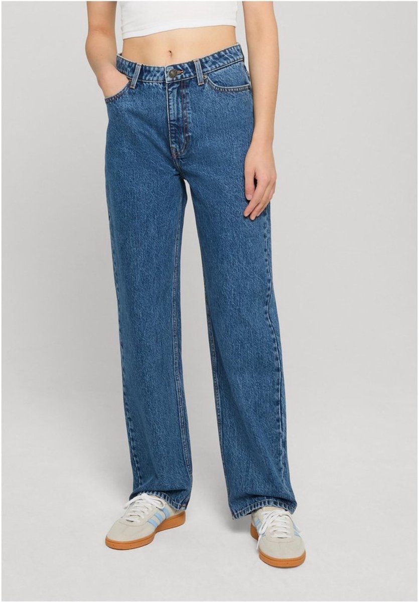 Urban Classics Mom Jeans Broek rechte pijpen Taille 27 inch Blauw
