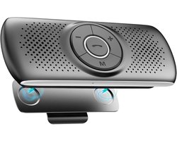 GELLDG Handsfree set voor in de auto – Bluetooth 5.0, ingebouwde microfoon, inclusief clip – Ondersteunt GPS-navigatie, muziekweergave, TF-kaartuitbreiding, automatisch opnieuw verbinden – Ingebouwde luidspreker