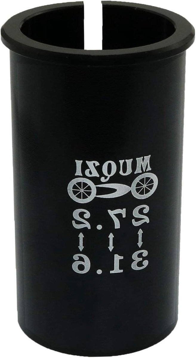 Zadelpen Adapter - Zadelbuis Converter - Fiets Zadel Aanpassen - Aluminiumlegering Materiaal - 27.2mm naar 31.6mm - Zwart