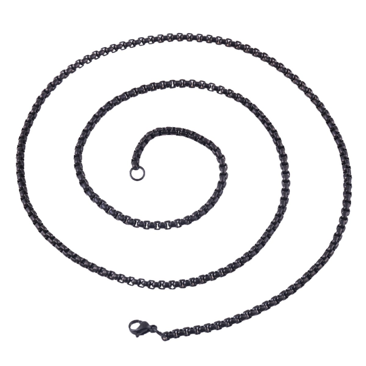 LGT Jewels schakel ketting Edelstaal Venetiaans Zwart - 2mm - 56cm
