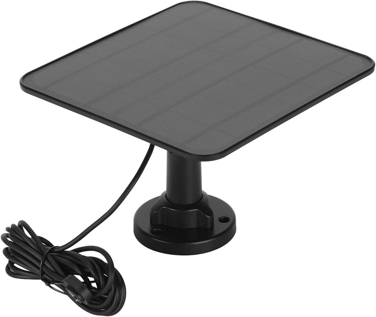 Zonnepaneel Camera - Solar Charger - Continue Stroomvoorziening - IP65 Weerbestendig - 12 Watt - Zwart