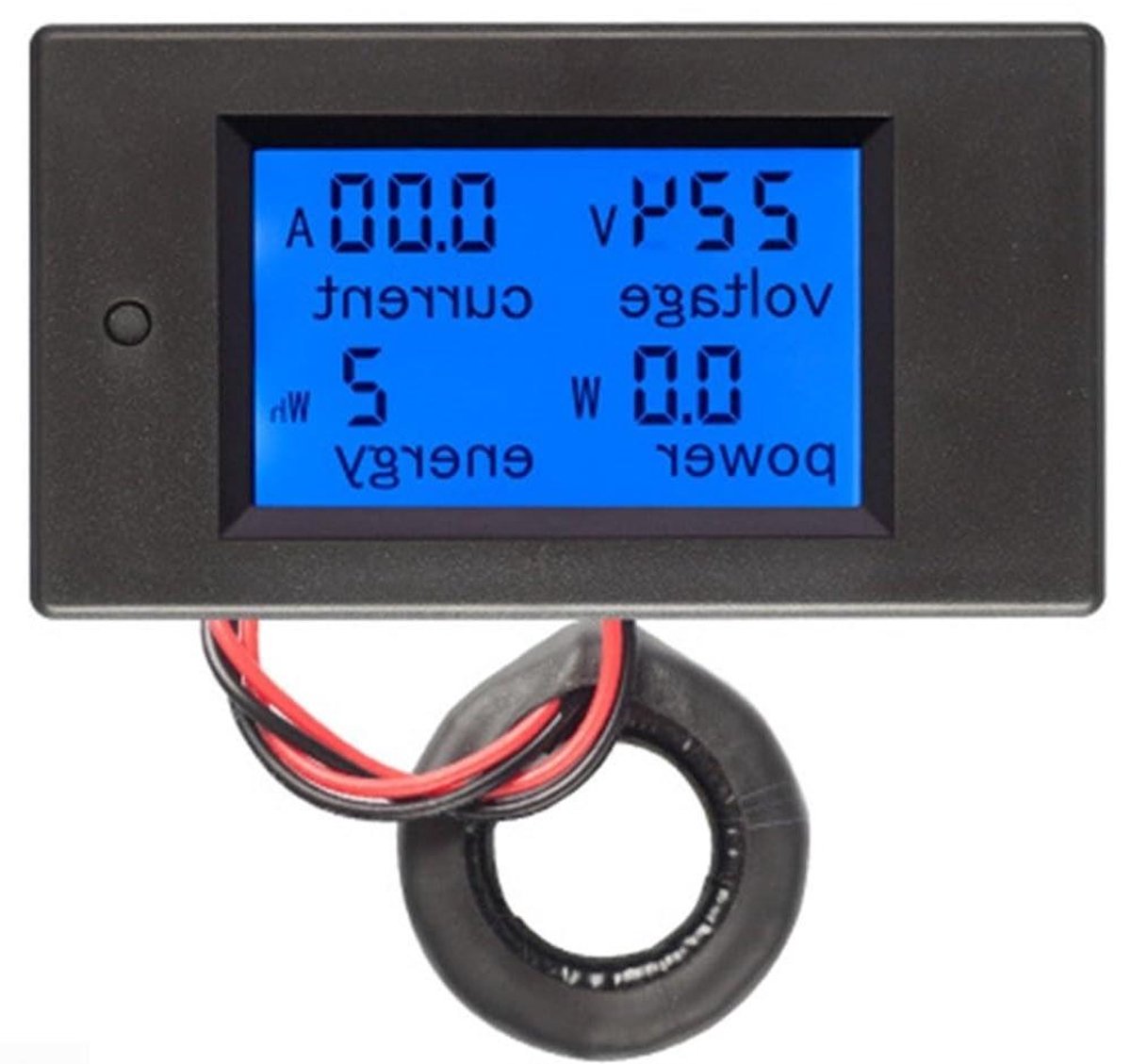 Digitale Ammeter Voltmeter - Stroom Voltage Meter - Elektrische Systemen Monitoren - Overbelasting Alarm Functie - AC 80-260V 100A - Zwart
