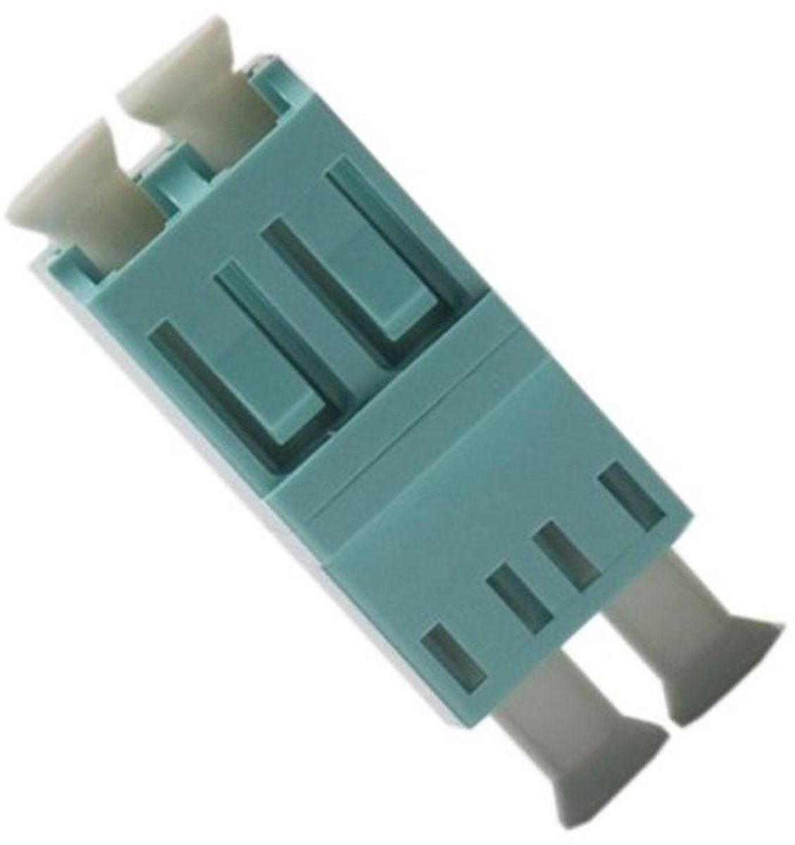 Glasvezel Adapter LC LC - Coupler Duplex Multimode - Netwerk Verbindingen - 10 Gigabit Snelheid - Paneelbevestiging - Aqua