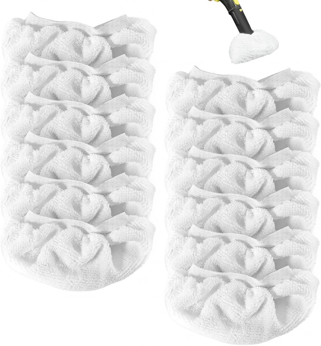 Herbruikbare microvezel stoomreiniger pads, set van 12, wasbare accessoires voor stoomreinigers, vervangingsdoeken voor optimaal reinigen en onderhoud
