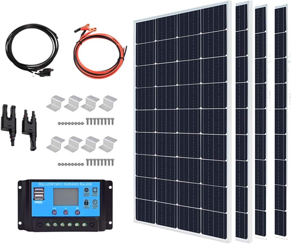 Monokristallijn Zonnepaneel - Zonnecel Paneel - Energie Opwekken - Hoge Cel Efficiëntie - 400 Watt - Zwart