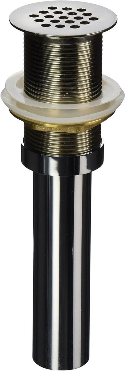 Afvoerputje Keuken - Spoelbak Afvoer - Waterafvoer Regelen - Zonder Overloop - 6-inch Staartstuk - Geborsteld Nikkel