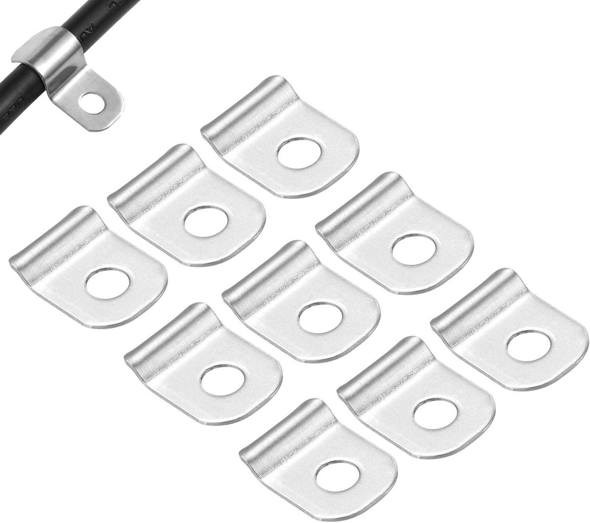 Reinforced 304 Tube Holders - 50 Stuks Kabelclips voor Bevestigen van Kabels, Buizen en Leidingen