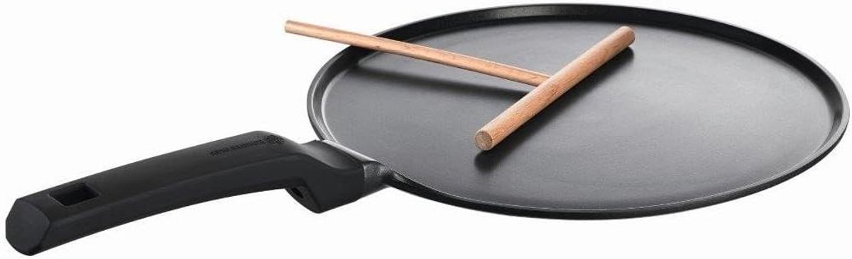 Pannenkoekenpan - Crêpepan Omeletpan - Lekker Ontbijten - Antiaanbaklaag - 28 cm - Zwart