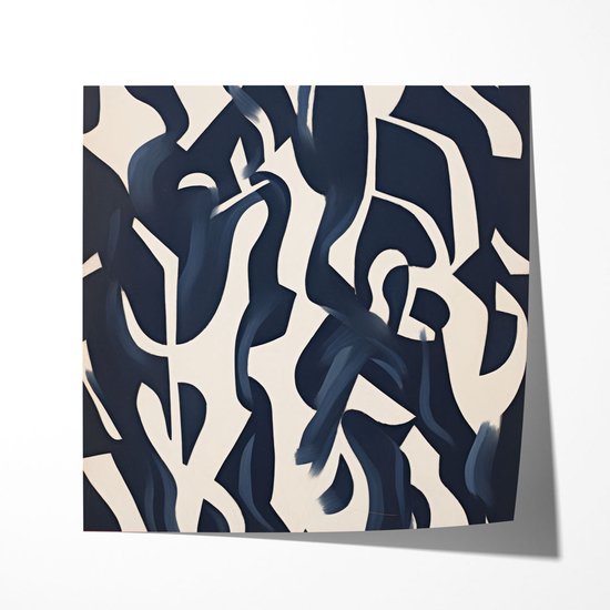 Abstract - Poster 100x100 cm vierkant Sfeervolle wanddecoratie voor woonkamer en slaapkamer - Premium papier - Zonder lijst