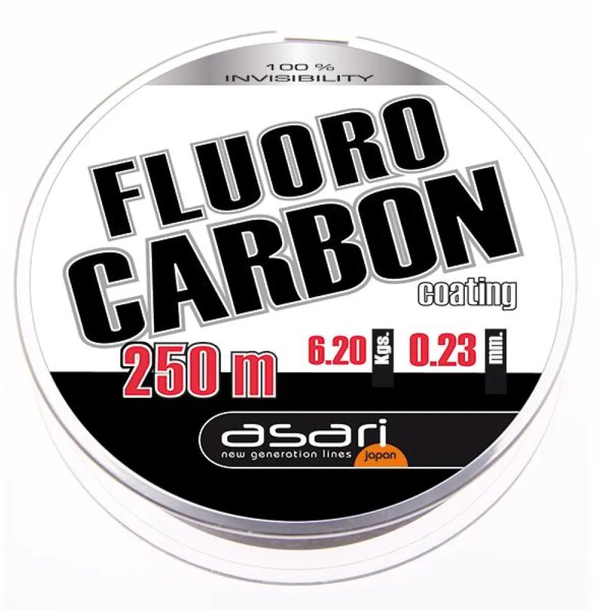 Asari Laco Flurocarbon 250 M Wit,Oranje 0.300 mm