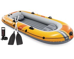 Intex Challenger 3 Boot Set - 295 x 137 x 43 cm - Inclusief peddels en pomp