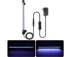 YYV LED-aquariumverlichting, waterdichte LED-lamp voor drakenvissen, blauw en wit, 37 cm