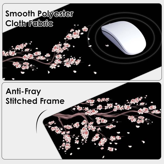 Store_9 - Gaming Mouse Pad - XXL Formaat - Ergonomisch met Polsteun - Zwart - Non-Slip Onderkant - Geschikt voor PC en Office - 900 x 400 mm — afbeelding 3