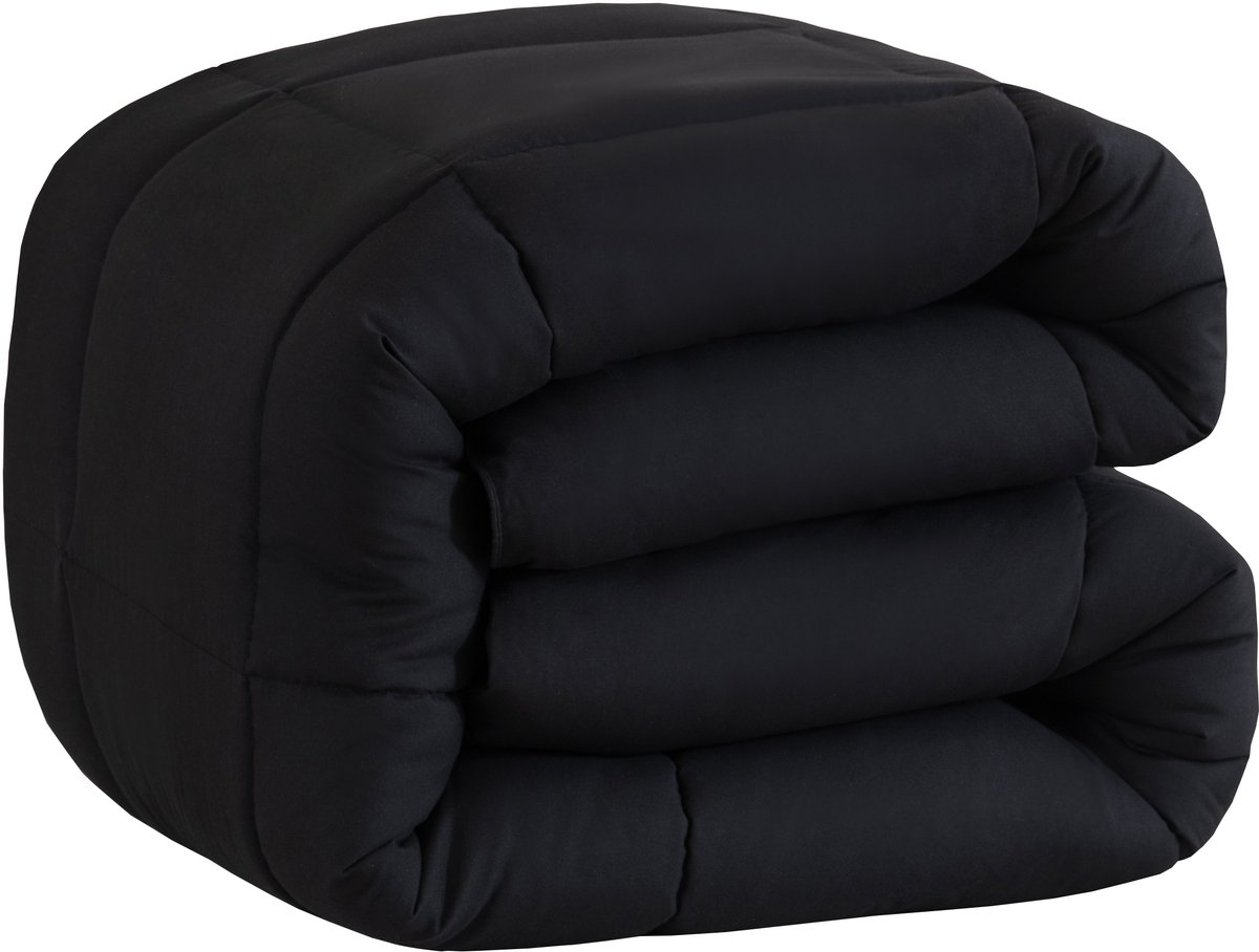 Snoozella ComfyBed 200x200 - Zwart - Dekbed zonder overtrek - Wasbaar hoesloos dekbed - 30 nachten proefslapen - All season winterdekbed & zomerdekbed