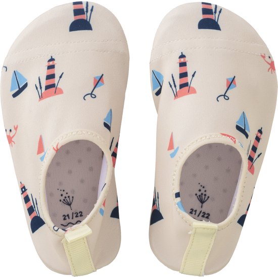 Fresk Zwemschoenen 27/28 -UV 50-bescherming – Antislip Strandschoenen – Quick Dry – Waterschoenen voor Kinderen – Elastische Pasvorm Jongens - Creme - Lighthouse