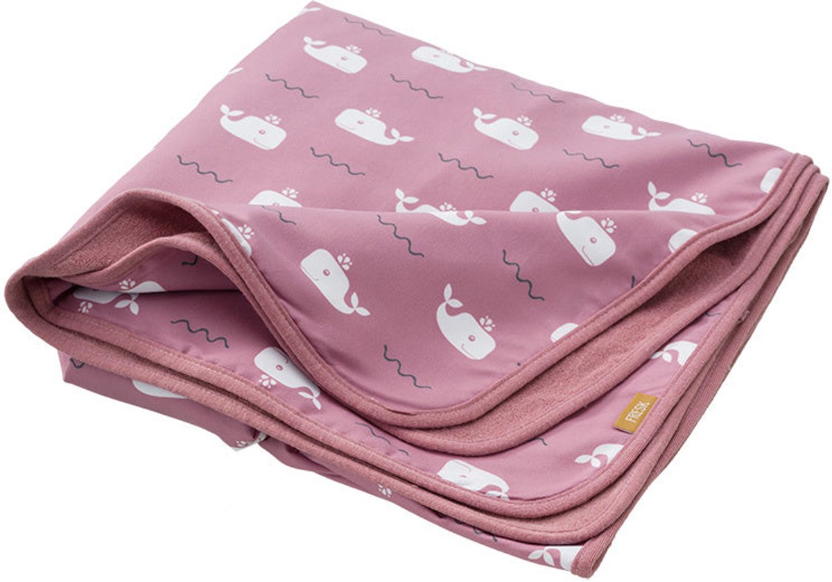 Fresk UV badponcho one size - Badcape met Capuchon – Sneldrogend Strandlaken - Meisjes - Rose - Whale Ash Rose