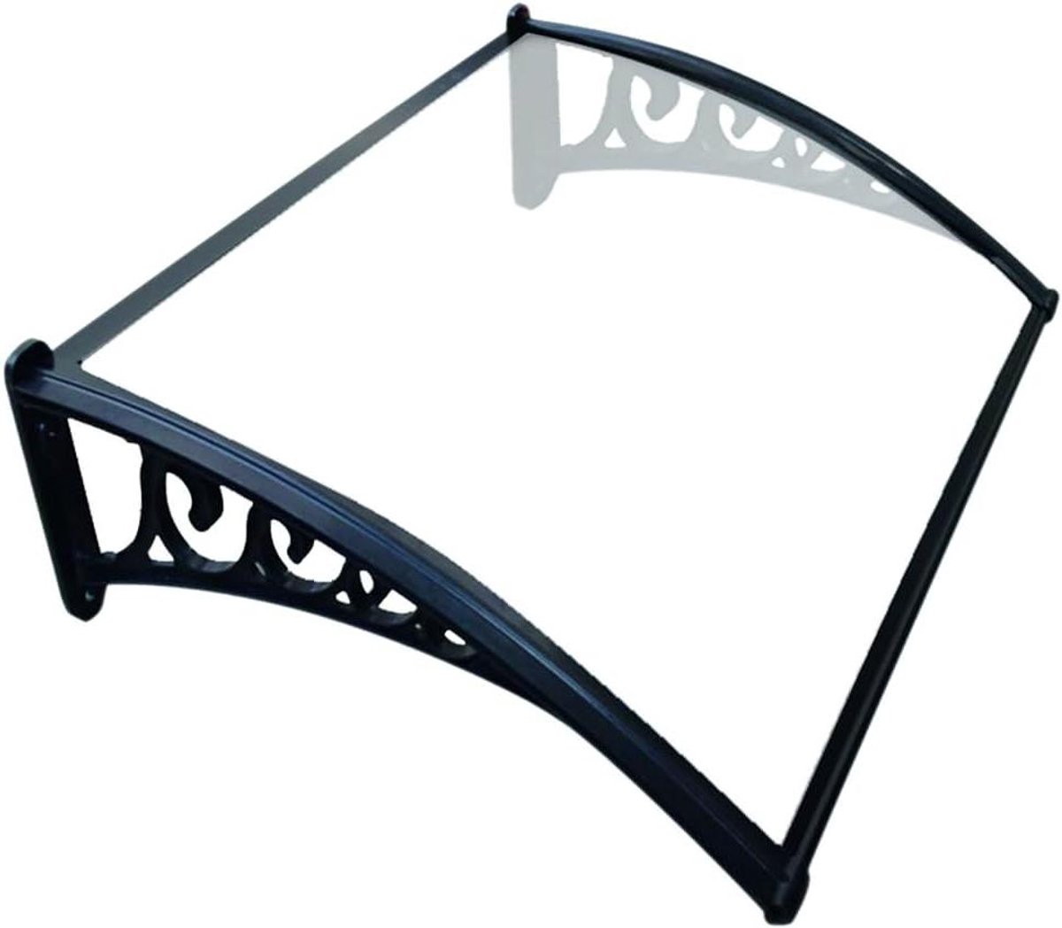 Modulaire Luifel - Polycarbonaat Zonnedak - Buiten Bescherming - Transparant Ontwerp - 150 x 100 cm - Transparant
