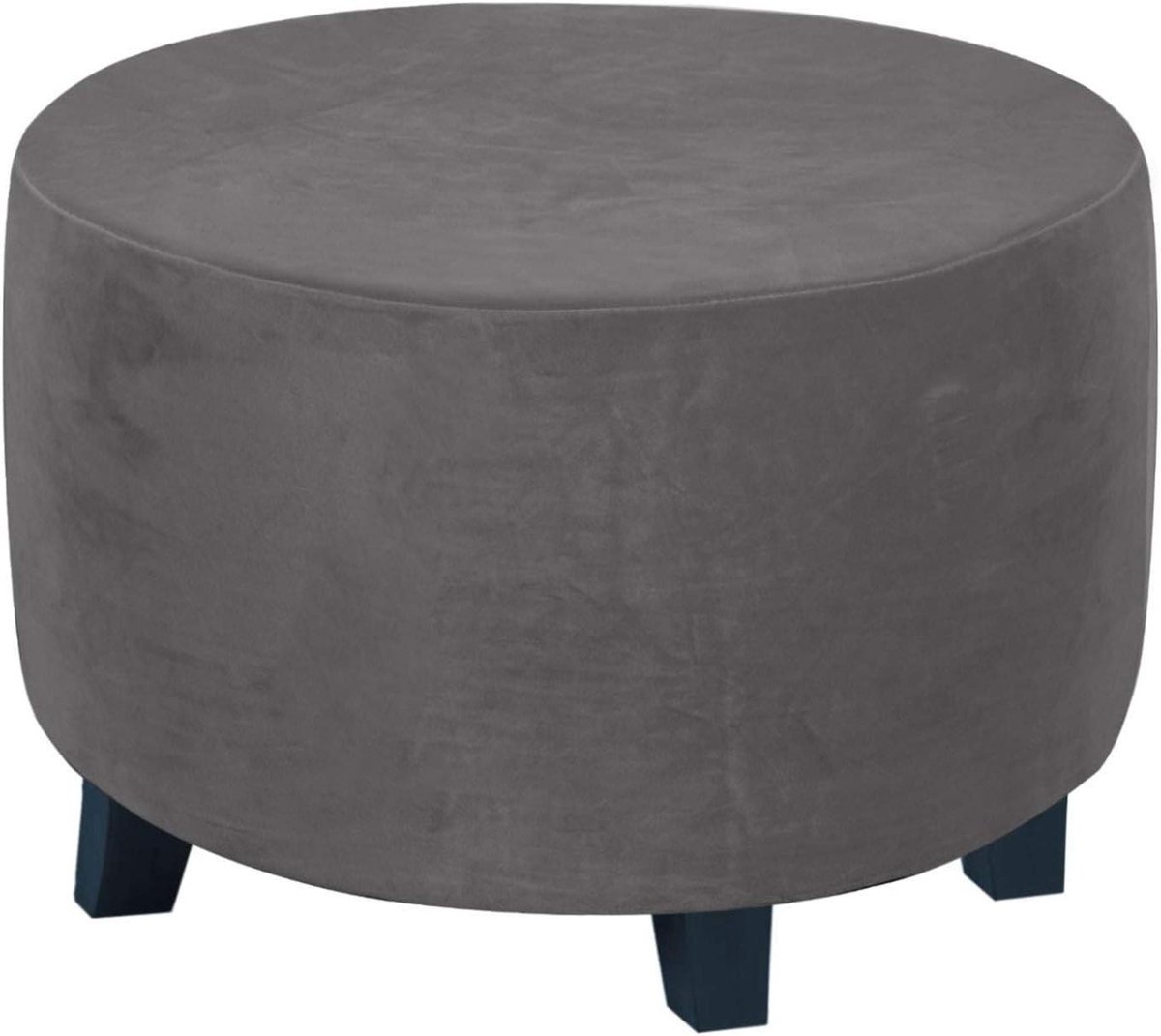 Ottomaanse Kussenhoes - Voetenbank Hoezen - Meubels Beschermen - Elastische Pasvorm - Medium (60-73cm) - Grijs