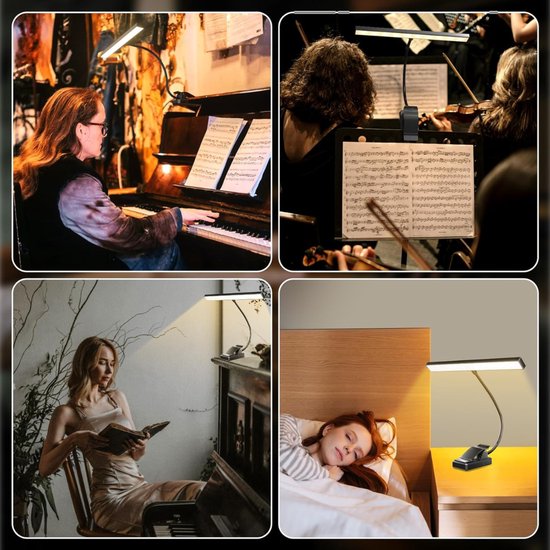 HEZIVO® Lessenaarlamp - lessenaar Lampje - Pianolamp - Muzieklamp - Boekenlamp van hezivo — afbeelding 5