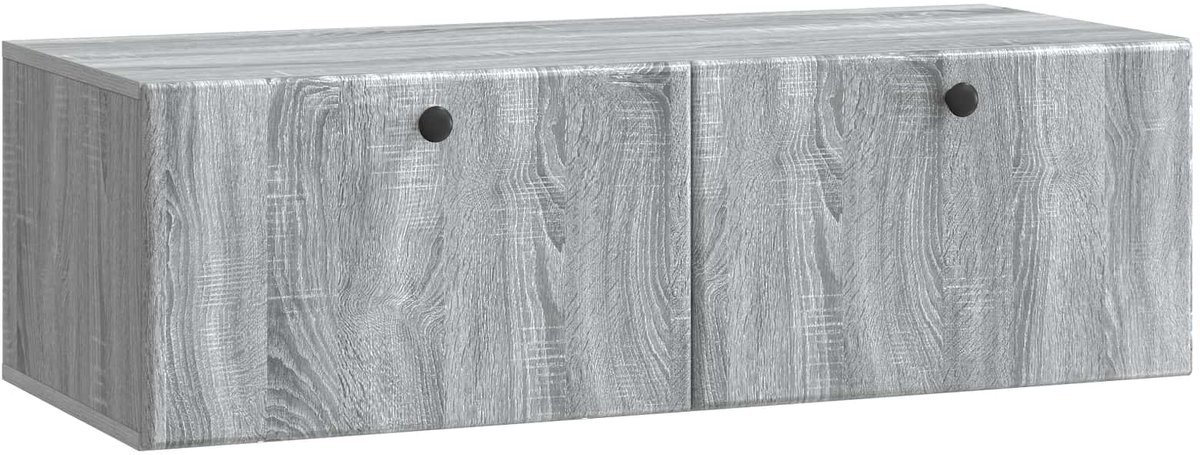 vidaXL - Wandmontage - TV-kast - 98 - x - 41 - x - 30 - cm - Grijs - Sonoma - Bewerkt - ho
