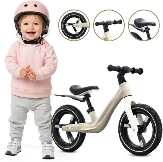 Sun Baby Molto Strada Loopfiets – 12 Inch Schuimbanden – Verstelbaar Zadel & Stuur – Stalen Frame – Vanaf 2 Jaar (max. 30 Kg)