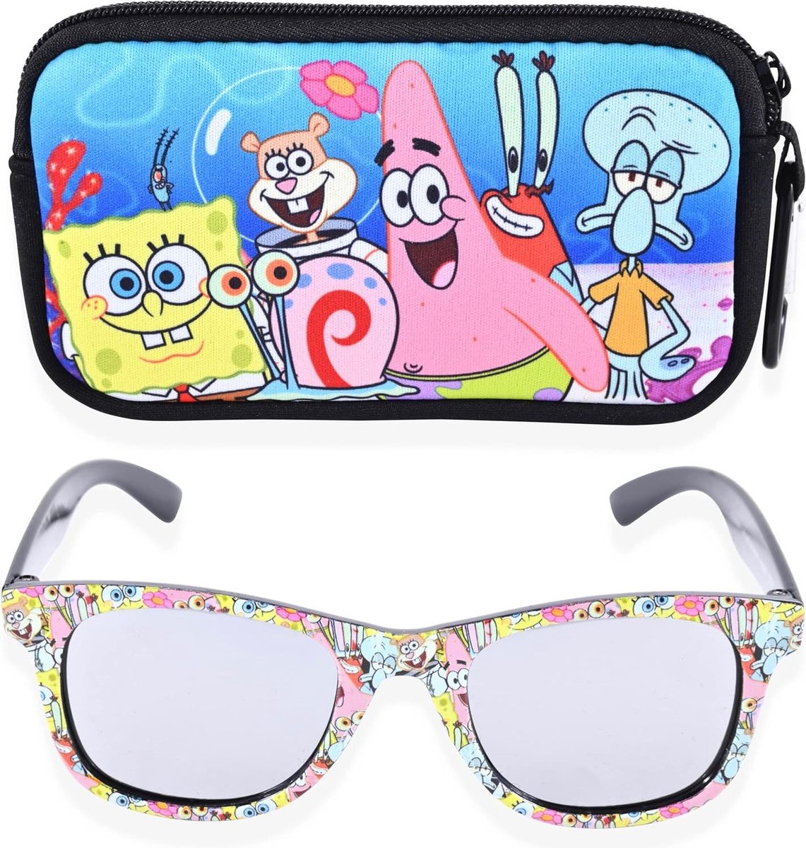 Kinder Zonnebril - Bril Set - Bescherming Tegen Zon - Inclusief Brillenkoker - Peuters Maten - Multicolor