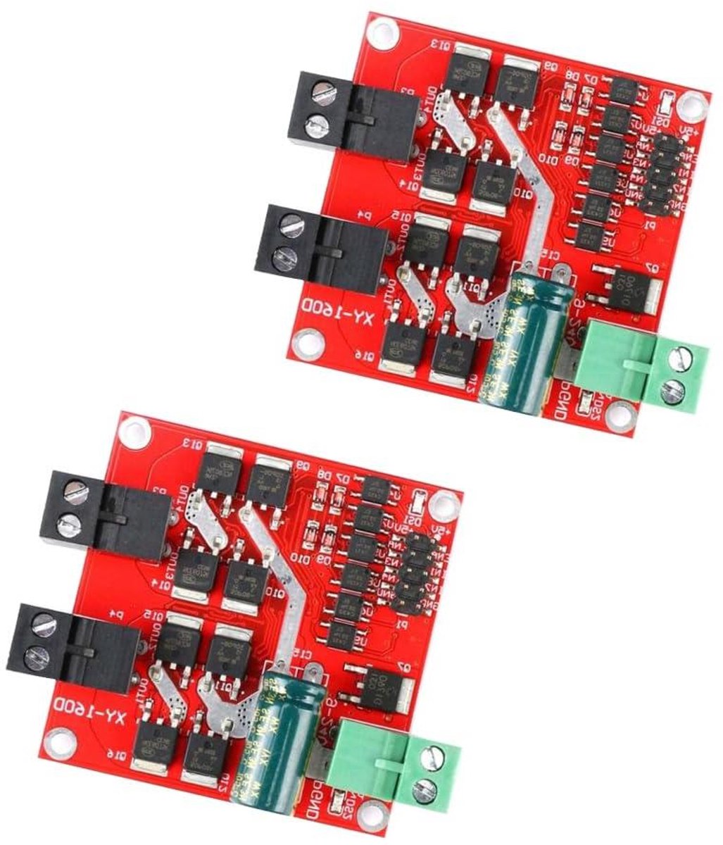 DC Motor Aandrijfmodule - Motorregelaar PWM - Snelheid Regelen - Dubbel Circuit - 160W 7A - Niet gespecificeerd