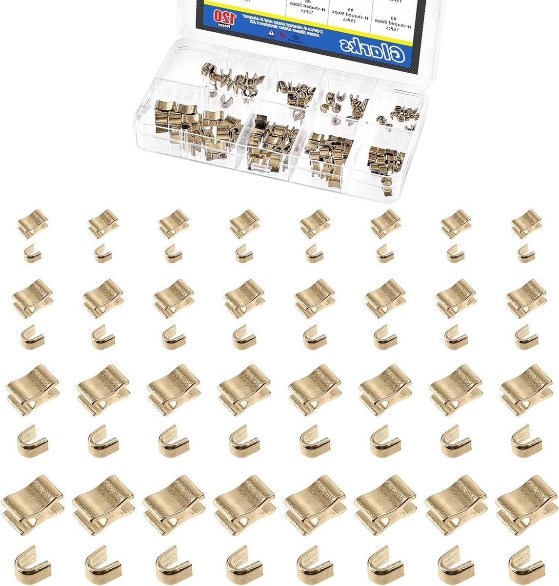 120 Sets Latch Slider Retainer Kit met U-vormige Top Stoppers, Zipper Slider Retainers en Onderstoppers voor Optimale Sluiting