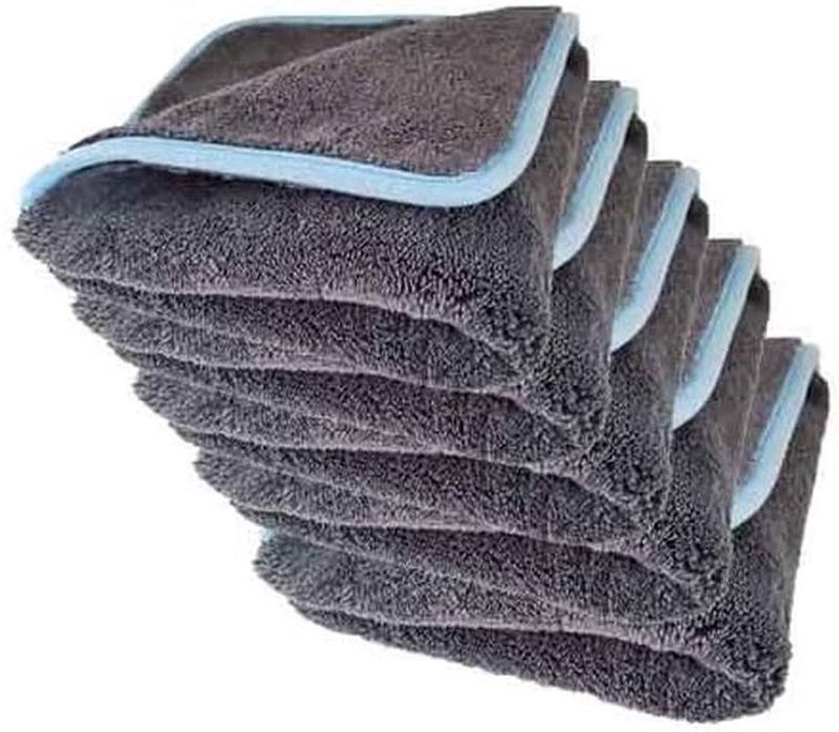 Droogdoeken Set - Polyester Doeken - Auto Poleren - Hoge GSM Waarde - 5 Stuks 40x40 - Zilver