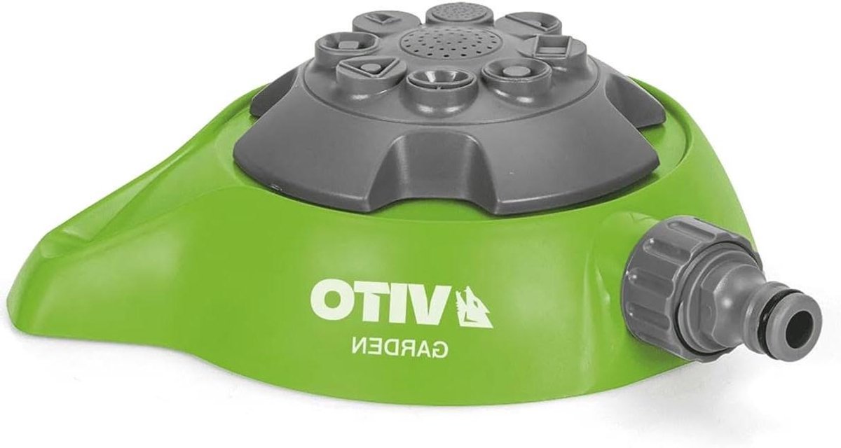 Gazonsproeier - Cirkel sproeier - Tuin besproeien - 8 sproeifuncties - 360 graden - Groen-grijs