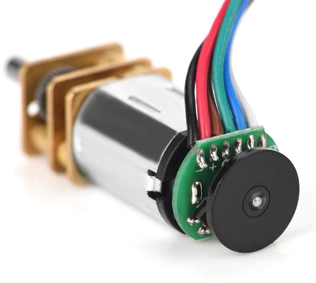 Transmissiemotor DC - Gecodeerde Motor - Robotica Hobby - Lage Snelheid Geluid - 6V 60 RPM - Metaal