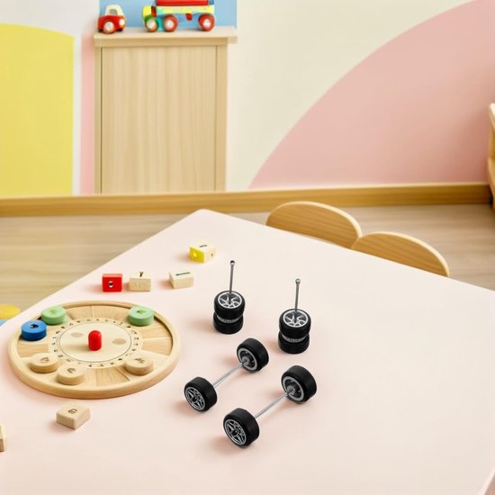Modelauto Wielen Set - RC Banden Vervanging - Modelbouw Projecten - Verbeterde Grip - 3x1x1 CM - Diverse Kleuren — afbeelding 3