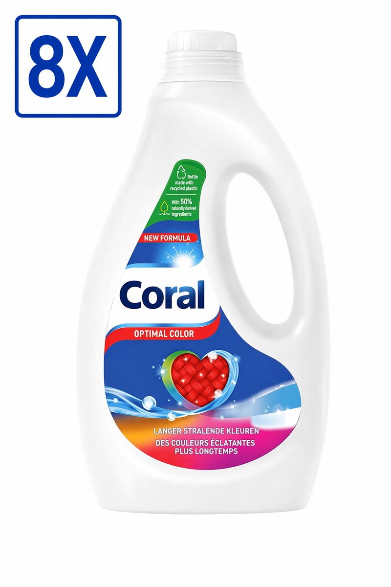 8 x Coral Vloeibaar Wasmiddel Optimal Color - 1.17 l (8x26 wasbeurten)
