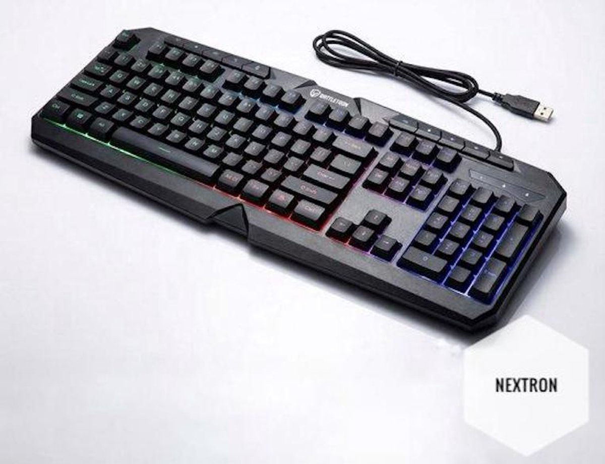 Nextron - toetsenbord Met licht gaming cadeau tip merk: Battletron