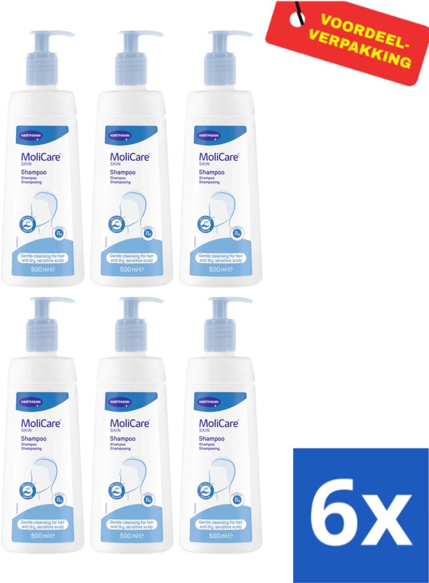 6X Skin Clean Shampoo Molicare® - 6 x 500ml - Voordeelverpakking!