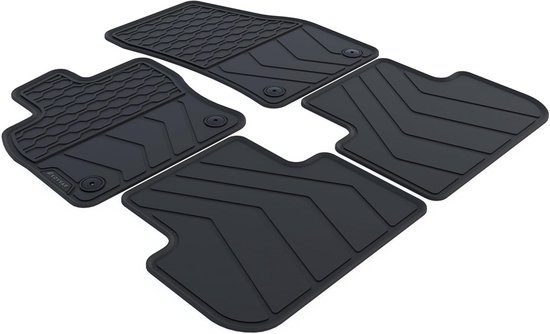 Tapis de voiture de voiture en caoutchouc Volkswagen Tiguan - Année de construction : 10/2020 - 2022 - Ajustement d'origine - 4 pièces