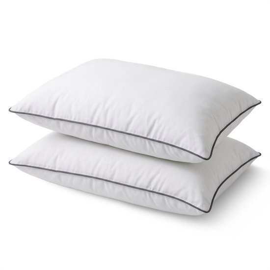 Sleeptime Hotel Hoofdkussen - Set van 2 - Orthopedisch & Ergonomisch - 60x70 cm - Hotelkwaliteit - Geschikt voor Alle Slaaphoudingen