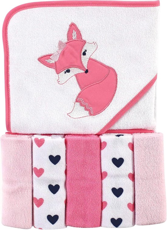 Babyhanddoek met capuchon - Washandjes set - Baby badderen - Zacht voor babyhuid - 76x76 cm - Uil — afbeelding 2
