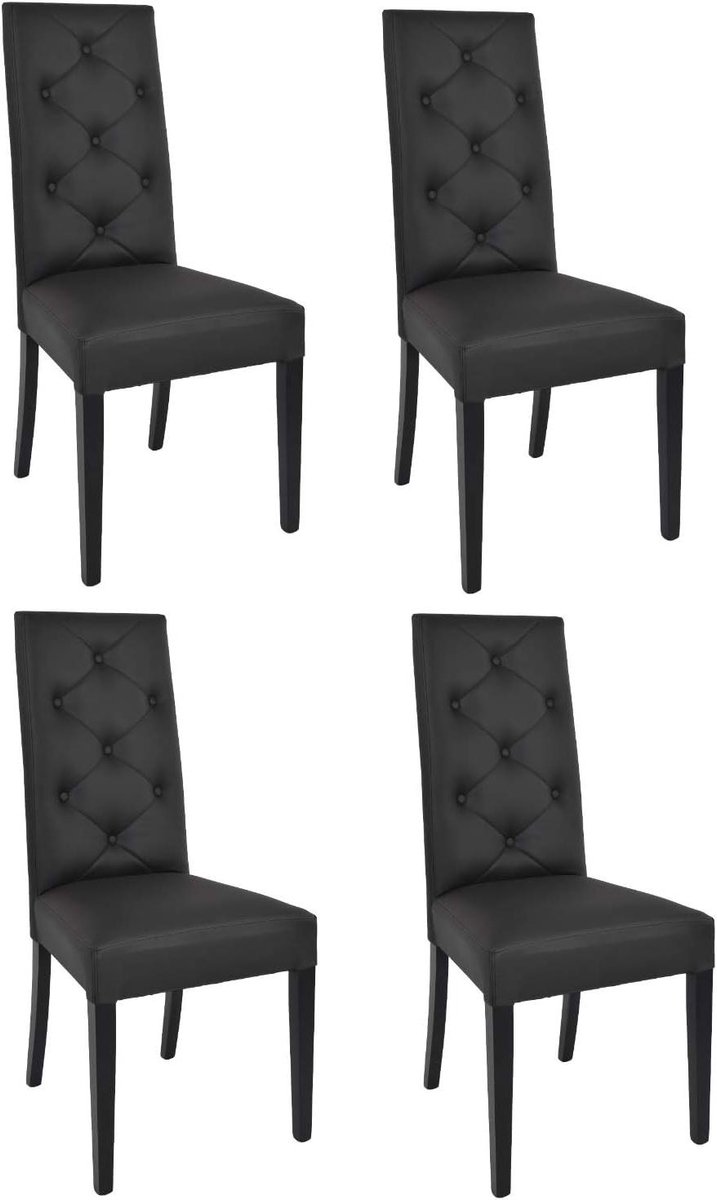 Eettafelstoelen Set van 4 - Stoelen Set Keukenstoelen - Comfortabel Zitten - 100% Handgema