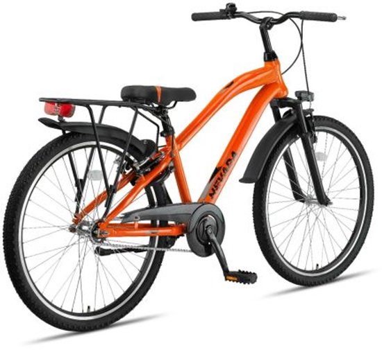 Altec Nevada - Jongensfiets 26 Inch - Kinderfiets voor 10 tot 14 Jaar - 140-155 cm - V-Brake + Terugtraprem - Neonoranje/Zwart van Altec — afbeelding 3