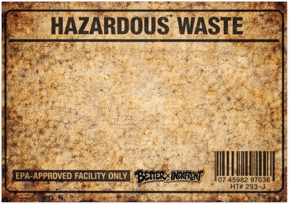 Hazardous Waste Graffiti Stickers - 50 Stuks