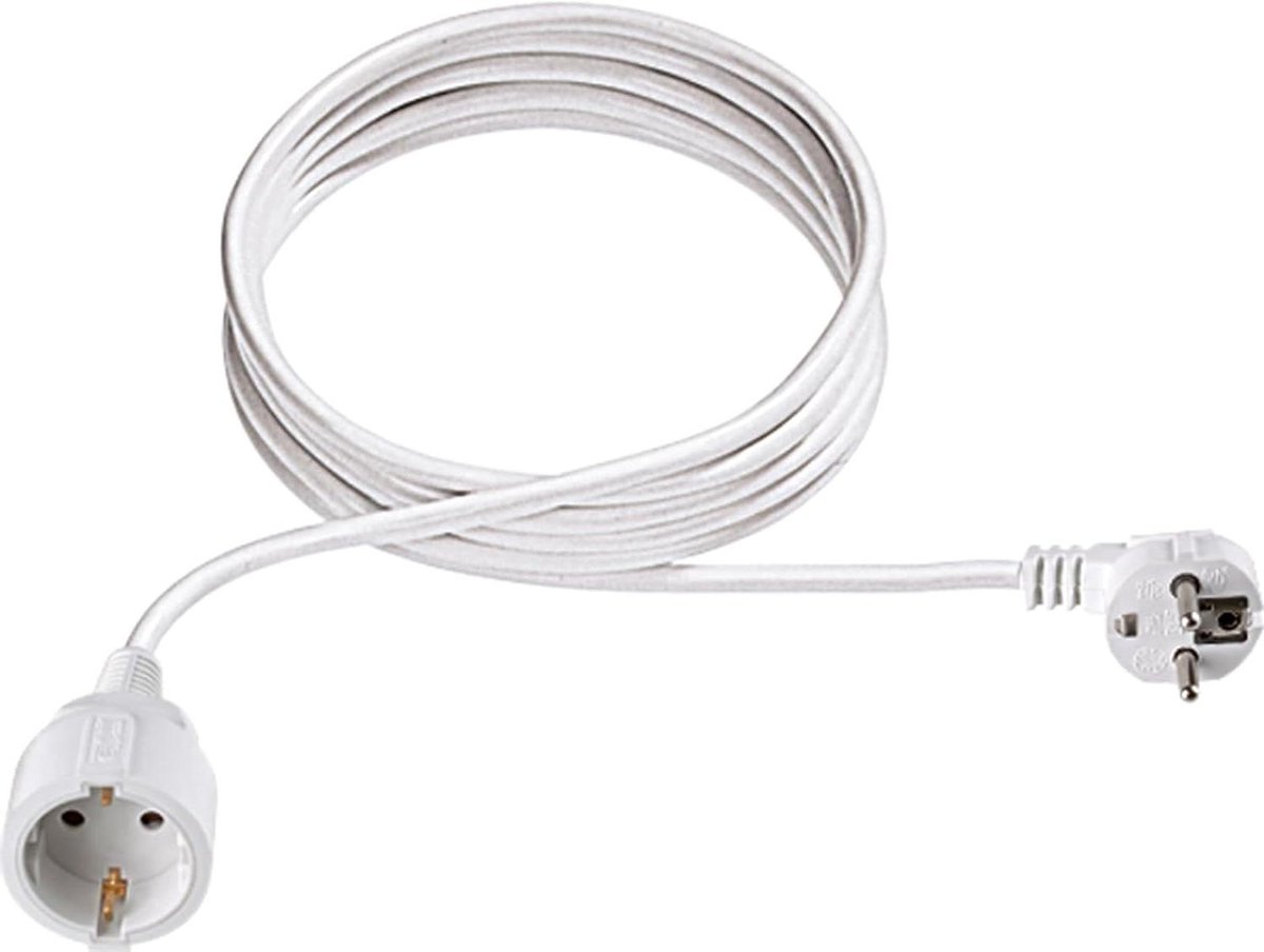 Verlengstuk H05VV-F 3G1,50mm² 5,0m - Ideaal voor Huishoudelijke Apparaten