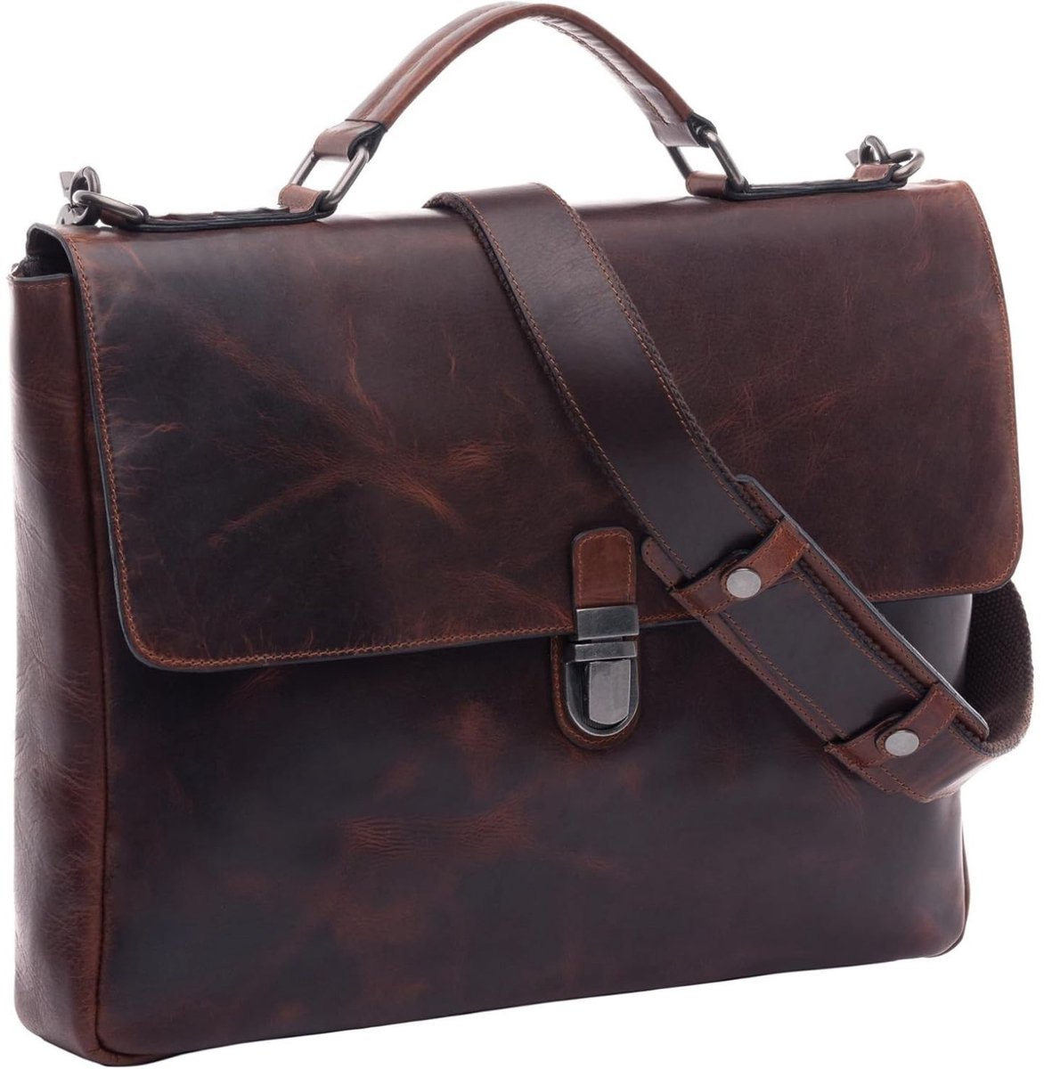 Leren Laptoptas - Laptoptas - Leren Tas - Luxe Leren Laptoptas - Werktas - Schoudertas - Business Tas - Leren Business Tas - 15 inch - Bruin - van Imperatoris