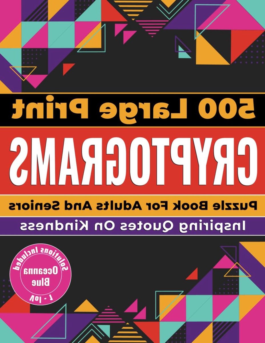 Puzzelboek Cryptogrammen - Woordpuzzels Volwassenen - Hersenen Trainen - 500 Grote Letters - 253 Pagina's - Niet Van Toepassing