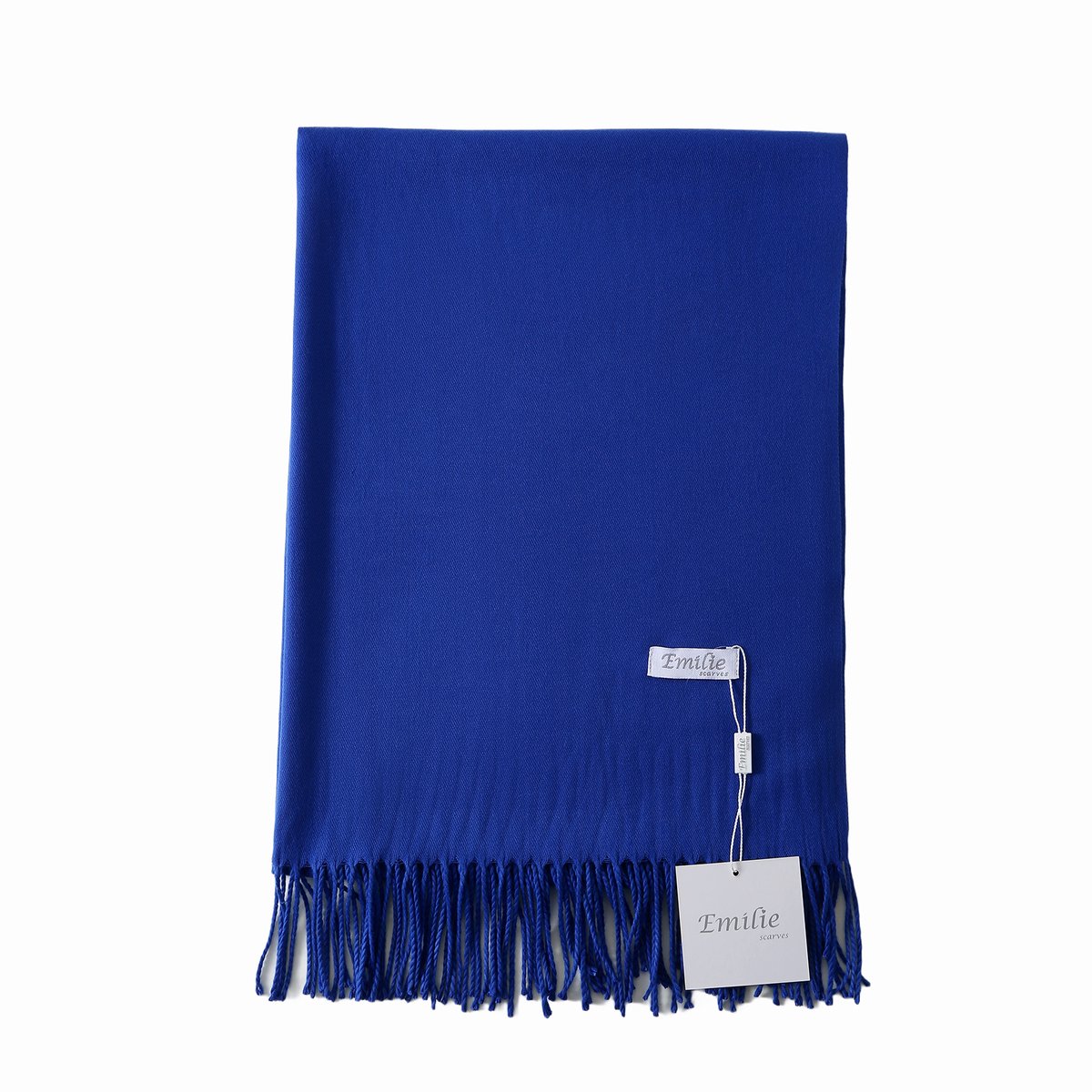 Emilie Collection - sjaal - omslagdoek - pashmina - kobaltblauw - 180X60CM - 100% Gerecycled polyester