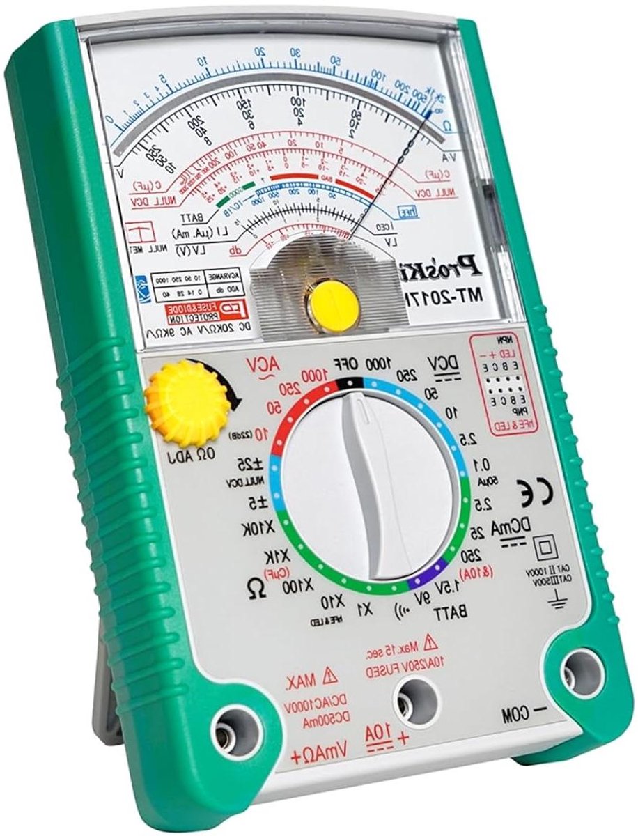 Analoge Multimeter - Testapparaat Ohm Meter - Elektrische Metingen - Beschermende Functie - Compact Formaat - Grijs