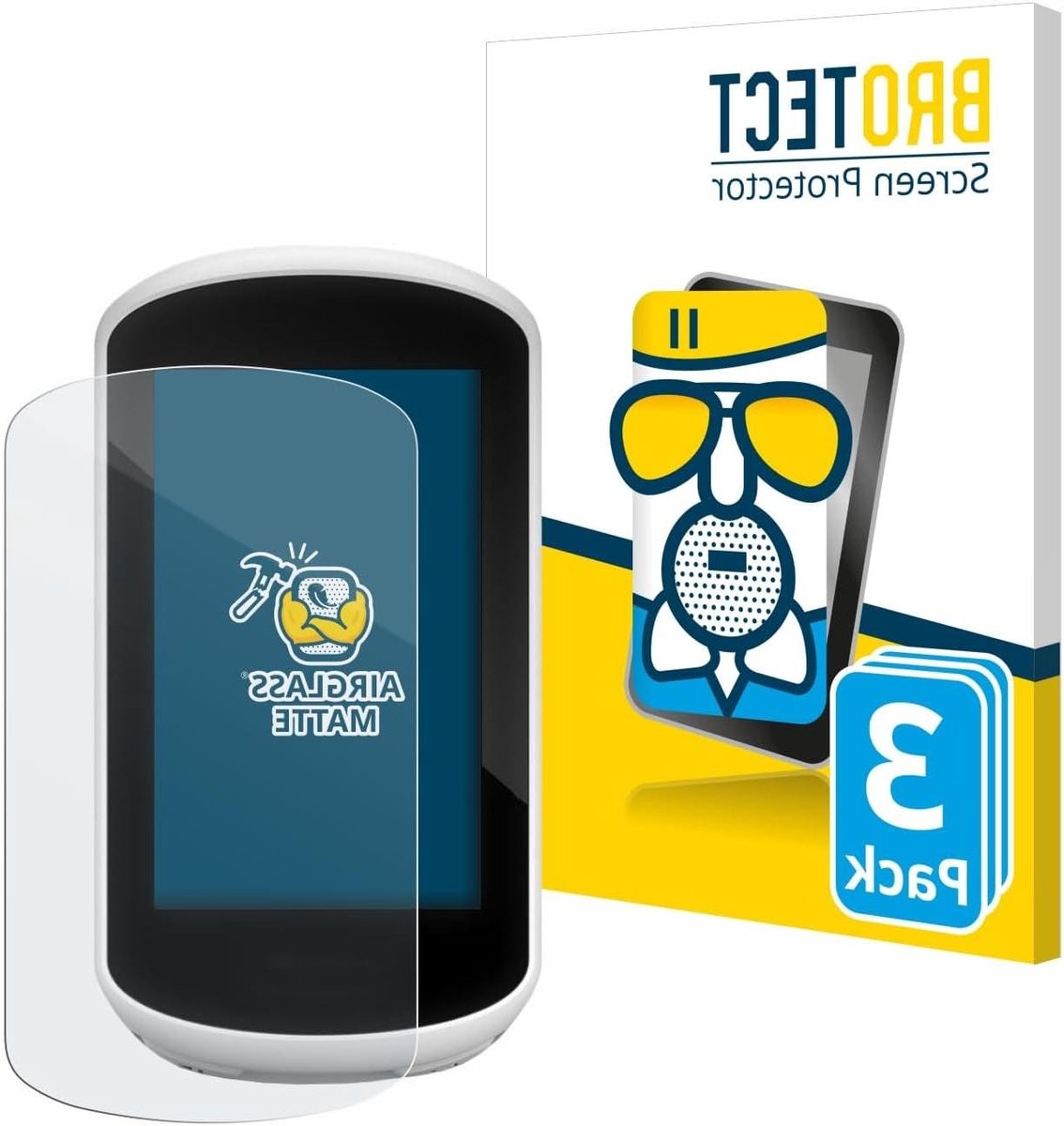 Schermbescherming Folie - Matte Beschermer - GPS Scherm - Hybride Glas - 3 Stuks - Mat